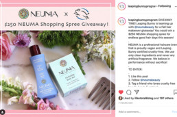 NEUMA Leaping Bunny giveaway influencer marketing